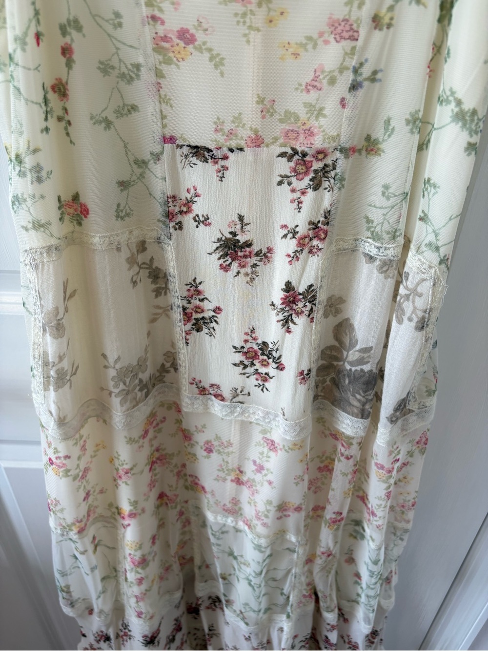 Denim & Supply Ralph Lauren Cream Floral Tiered Maxi Dress - Picture 11 of 11